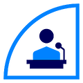 icon of a speaker with a mic